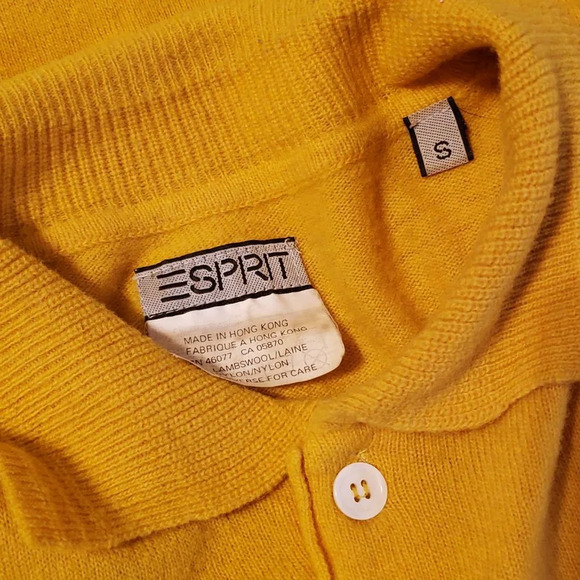 Esprit Knit Dress Vintage w/ Gold Collar Polo Style Pullover Size Small - Med - Picture 3 of 6